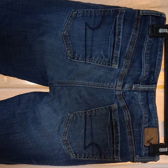 American Eagle Outfitters Women's Dark Blue Skinny Jeans - Picture 3 of 5